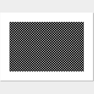 Black and White Polka Dots Elegant Design Classic Retro Vintage Chic Cool Fun Posters and Art